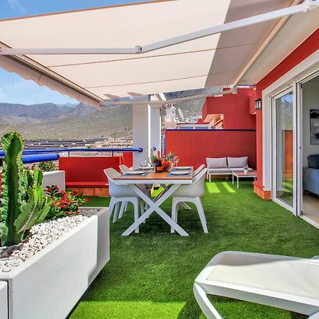 Wonderful View, Huge Terrace Solarium, Private Parking Daire Costa Adeje  Dış mekan fotoğraf
