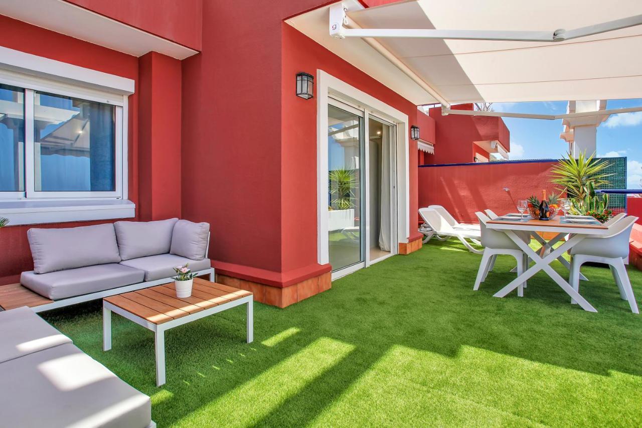 Wonderful View, Huge Terrace Solarium, Private Parking Daire Costa Adeje  Dış mekan fotoğraf