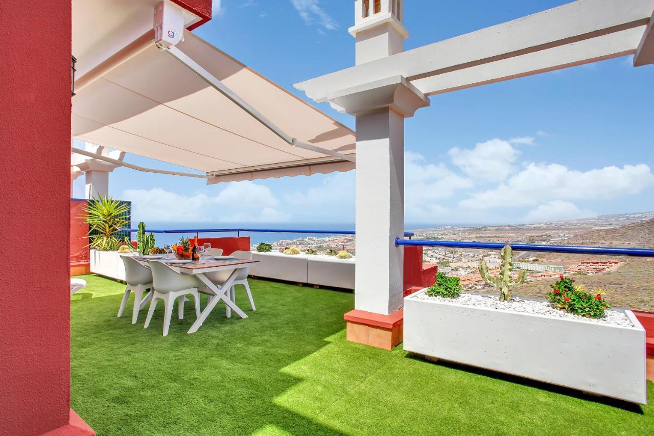Wonderful View, Huge Terrace Solarium, Private Parking Daire Costa Adeje  Dış mekan fotoğraf