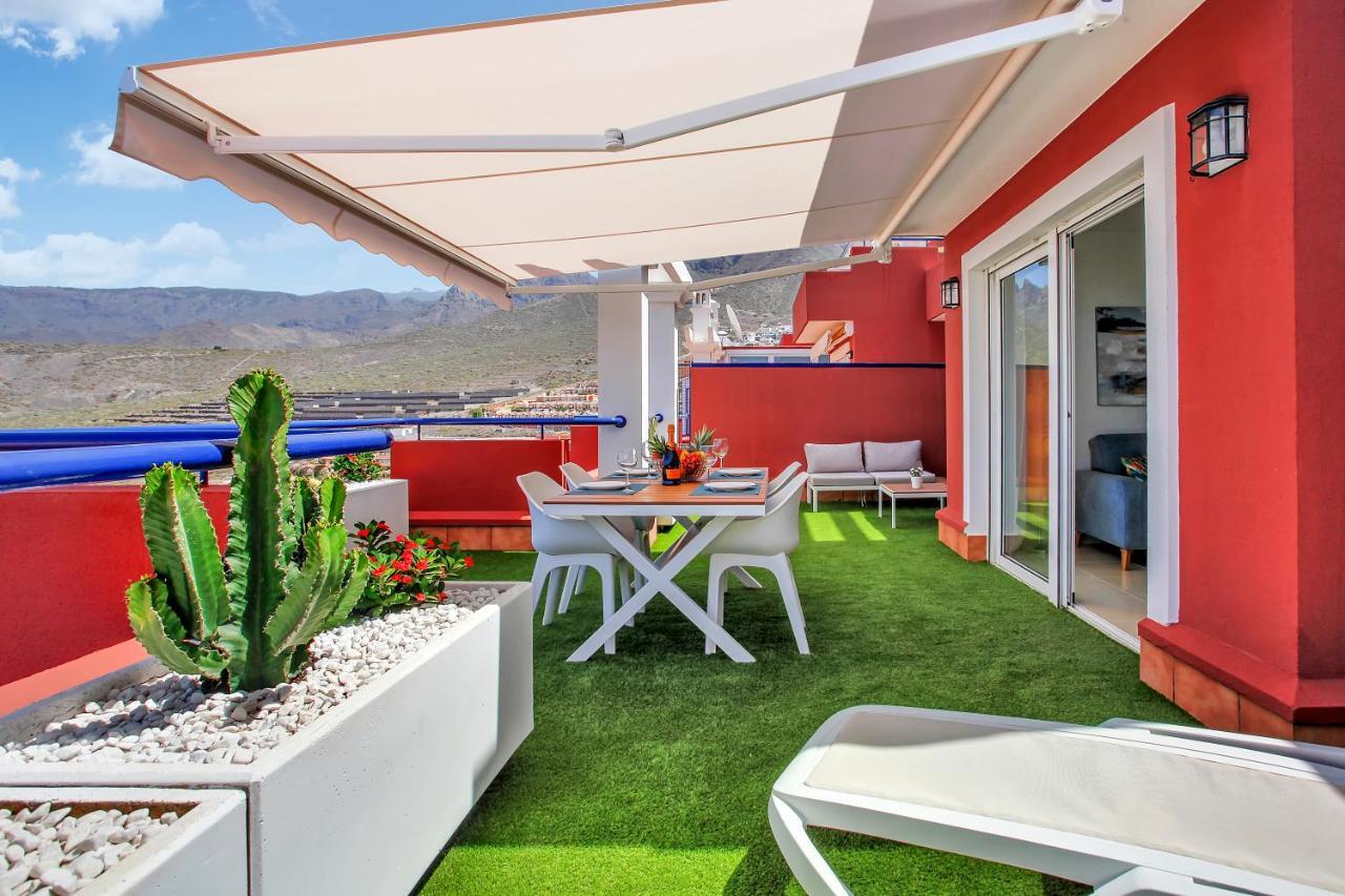 Wonderful View, Huge Terrace Solarium, Private Parking Daire Costa Adeje  Dış mekan fotoğraf