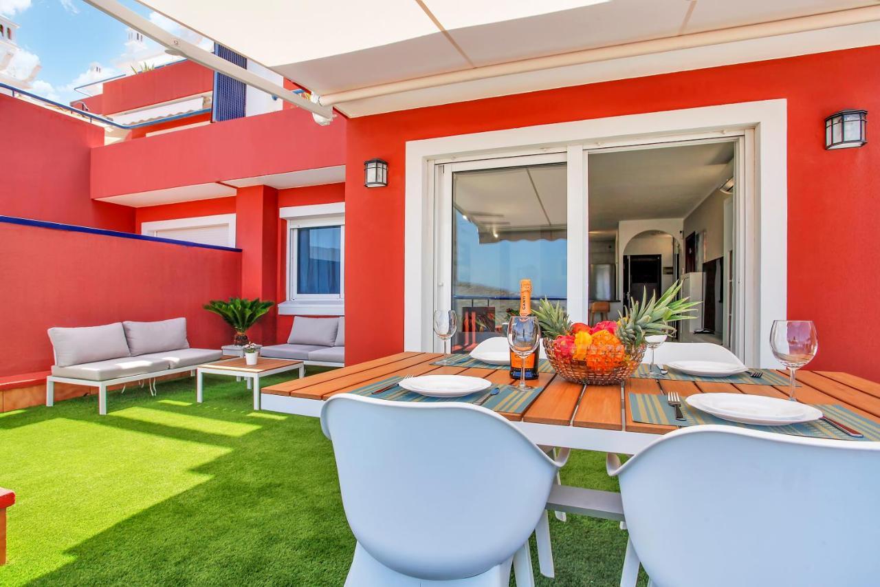 Wonderful View, Huge Terrace Solarium, Private Parking Daire Costa Adeje  Dış mekan fotoğraf